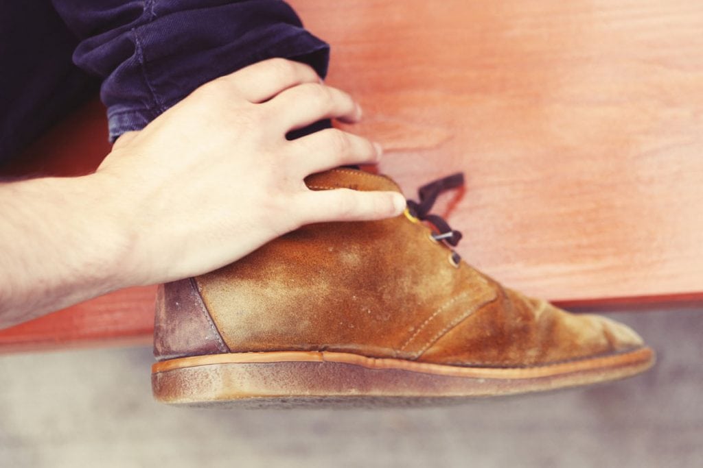 faded suede boot